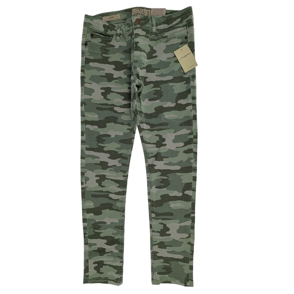 Lucky Green Bay Camo Denim Jeggings Girls Size L/G 12/14